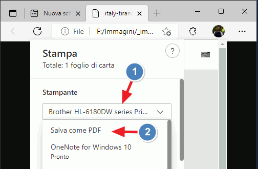 salva pdf da Edge